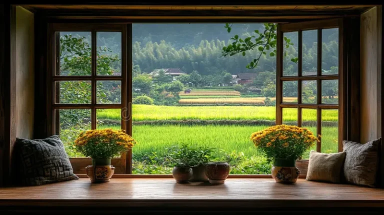 Green Paddy Field Scenery: Nature’s Peaceful Masterpiece